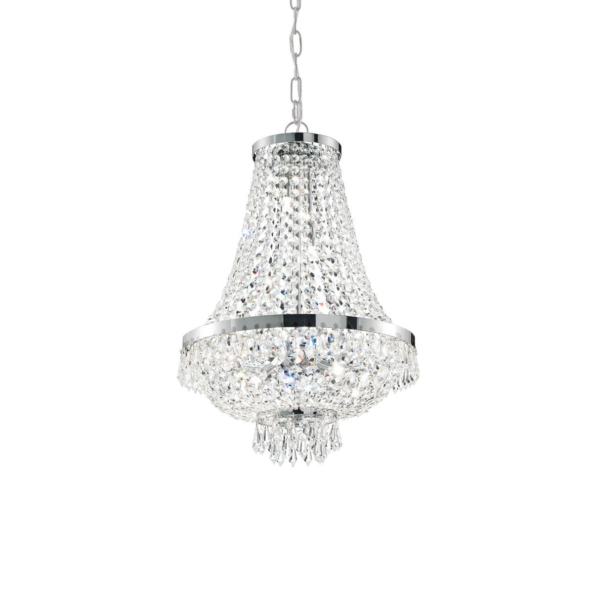 Lustră Ideal Lux Caesar SP6, crom, 33532