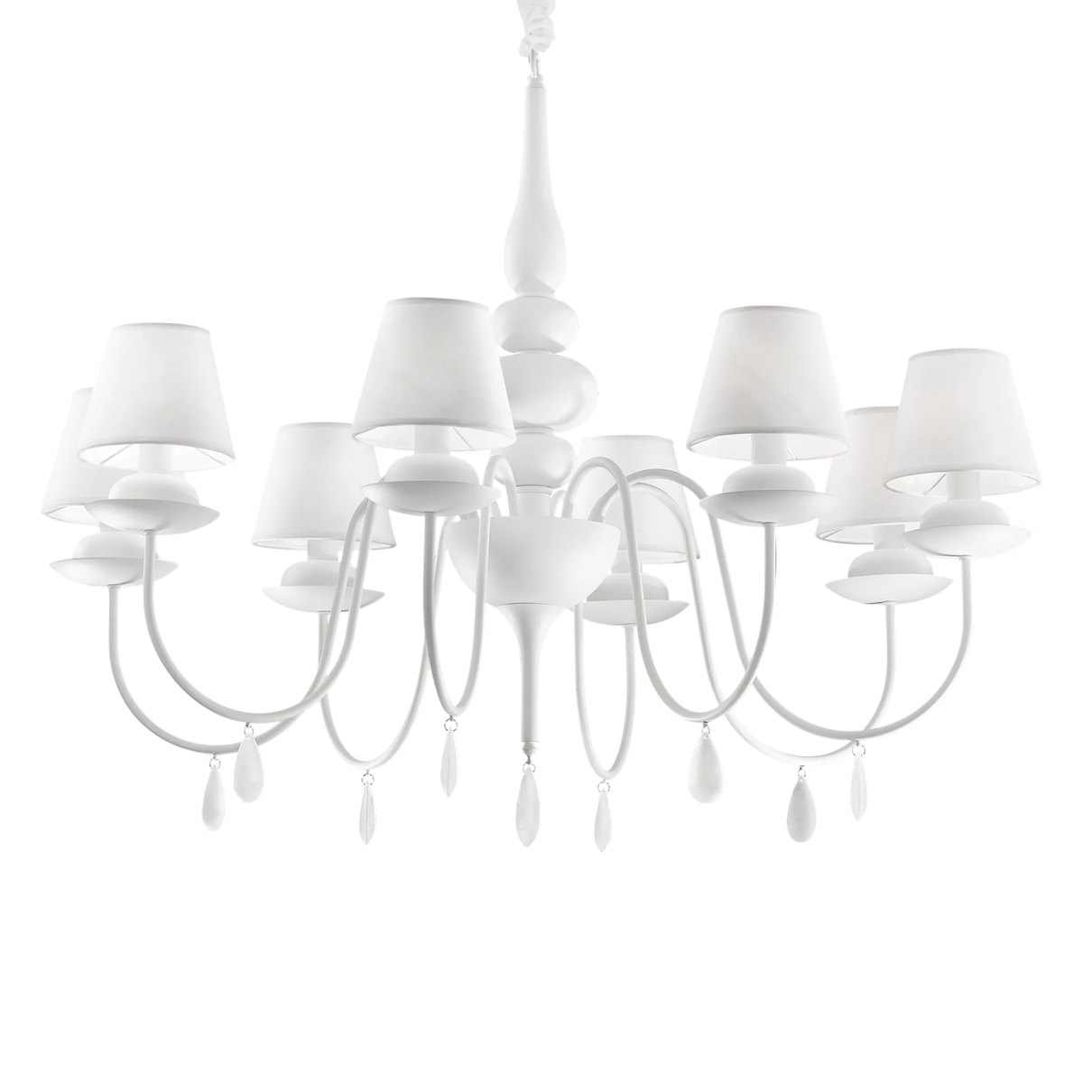 Lustră Ideal Lux Blanche SP8, alb, 35574