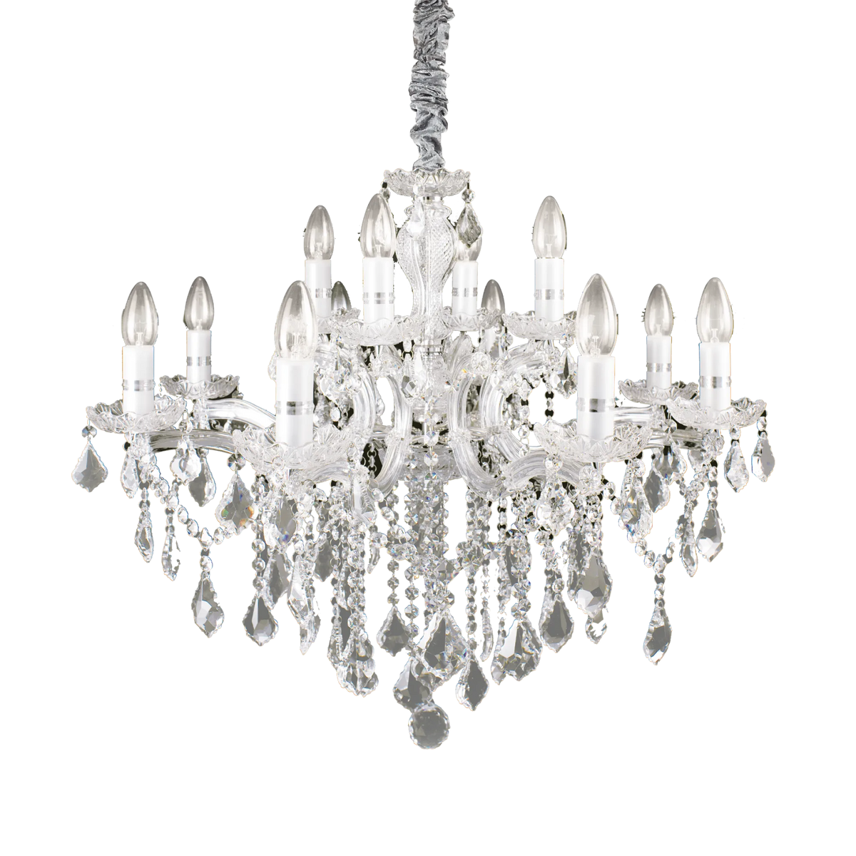 Lustră Ideal Lux Florian SP12, crom, 35604