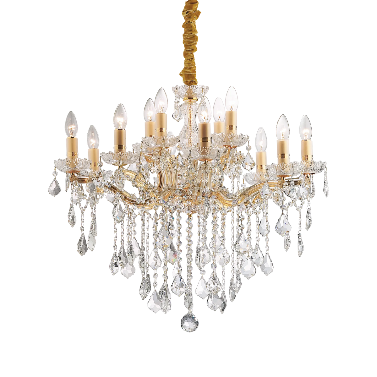 Lustră Ideal Lux Florian SP12, auriu, 35611