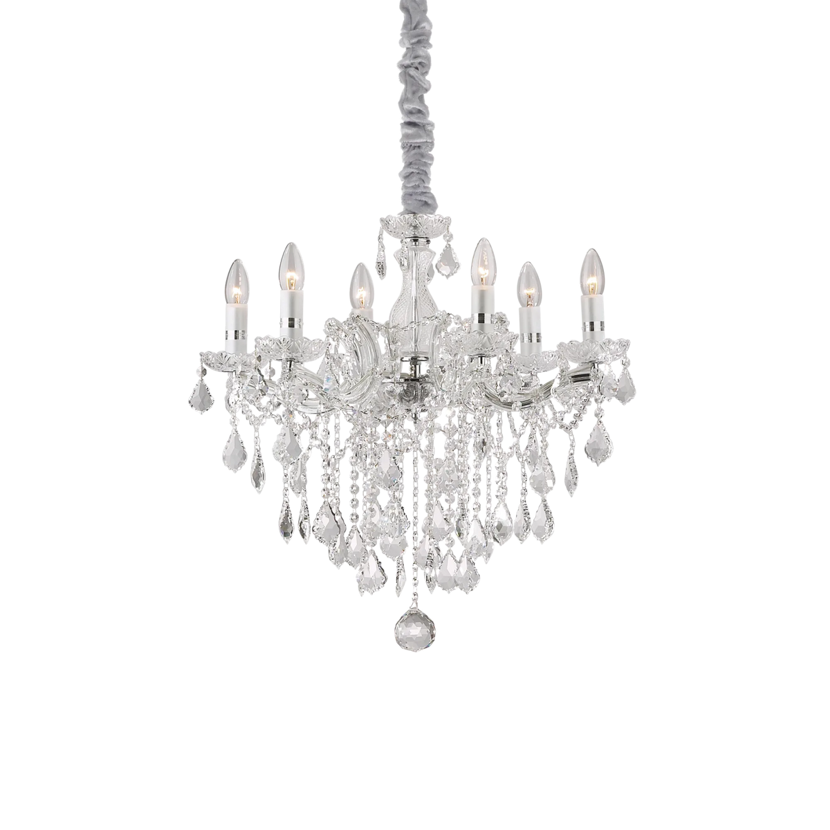 Lustră Ideal Lux Florian SP6, crom, 35628