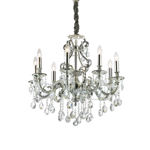 Lustră Ideal Lux Gioconda SP8, argintiu, 44934