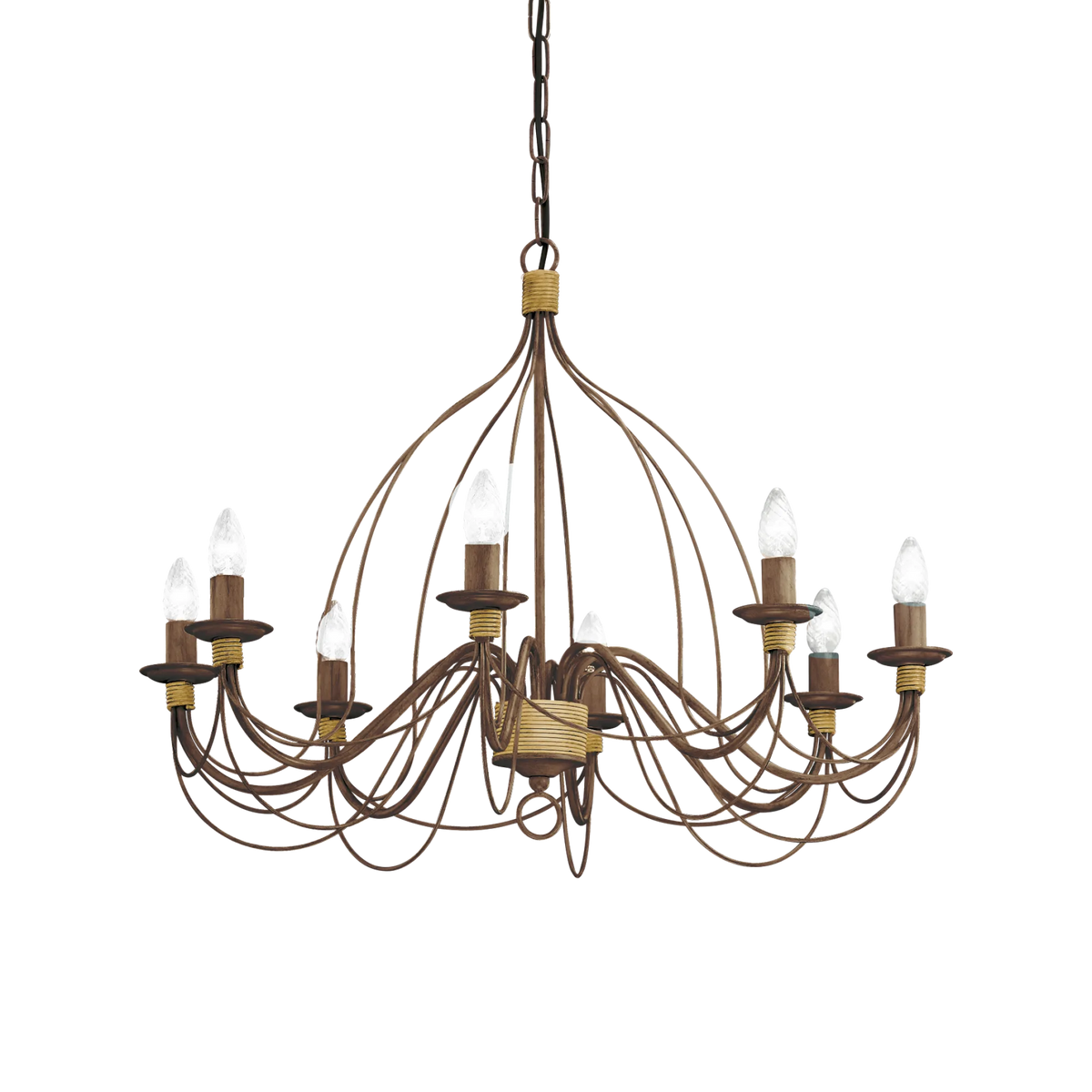 Lustră Ideal Lux Corte SP8 Ruggine, 57194