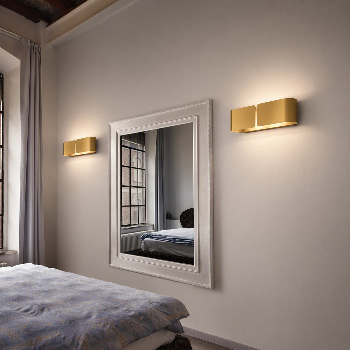 Aplică Ideal Lux Clip AP2 Mini, auriu, 91129