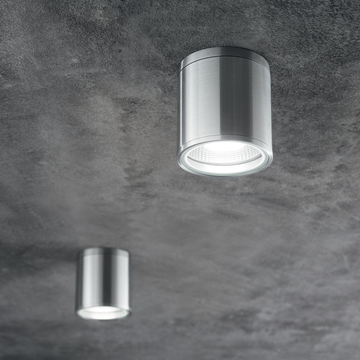 Plafonieră de exterior Ideal Lux Gun PL1, aluminiu, 092324