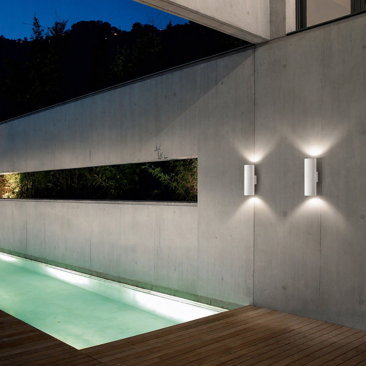 Aplică de exterior Ideal Lux Gun AP2 Small, alb, 100388