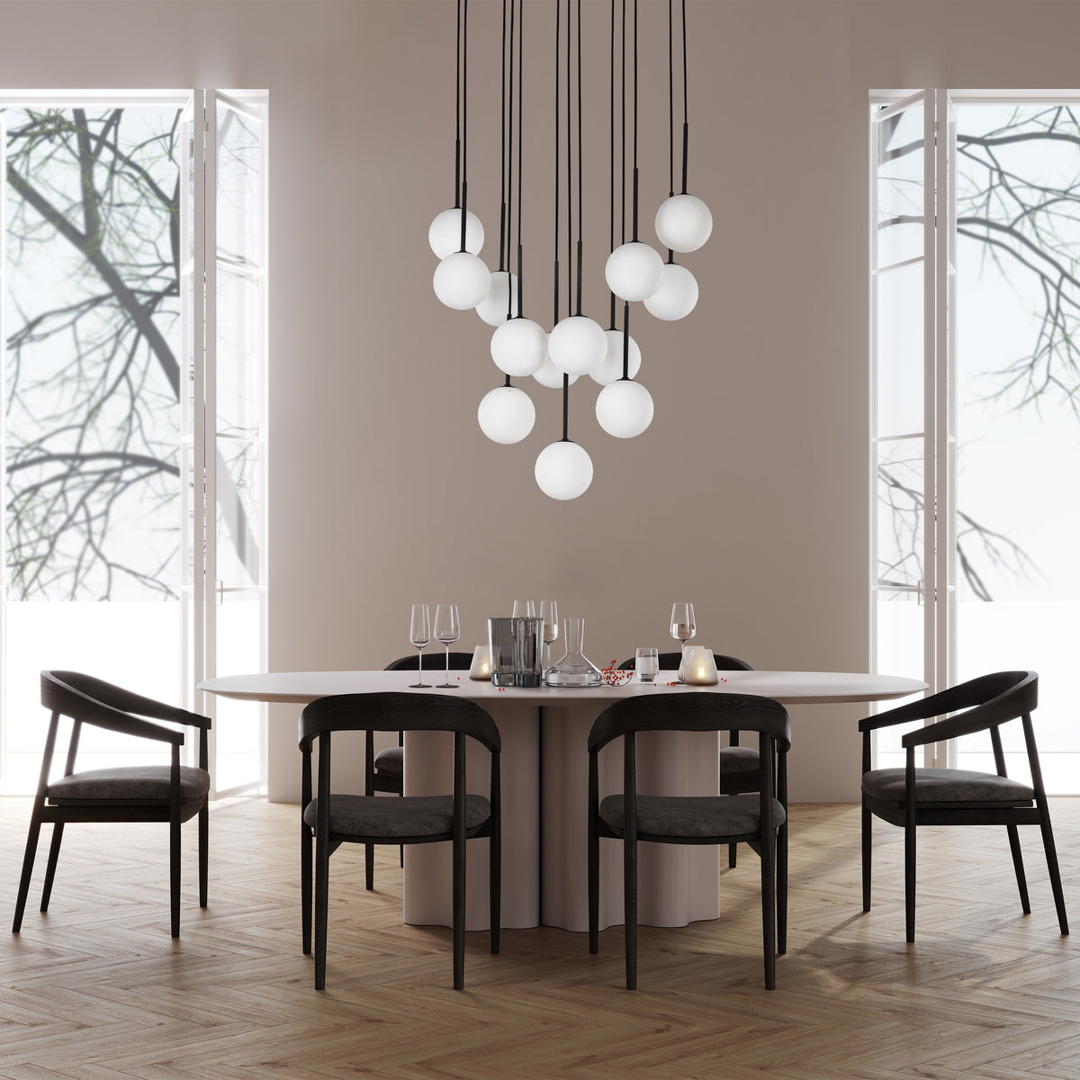 Lampa suspendată Martin Black/White 10079 TK 10079