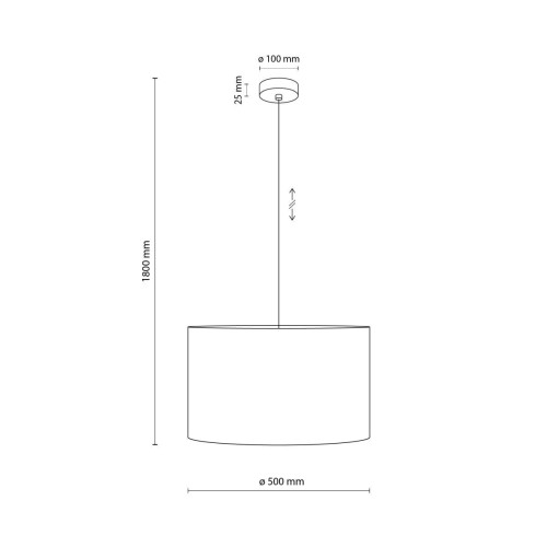 Lampă suspendată TK Lighting Glorii, negru, 10086