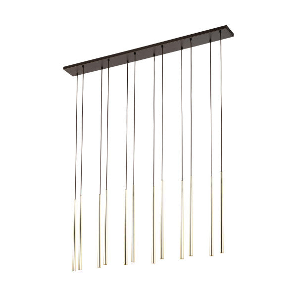 Lustră TK Lighting Piano, negru/auriu, 10119