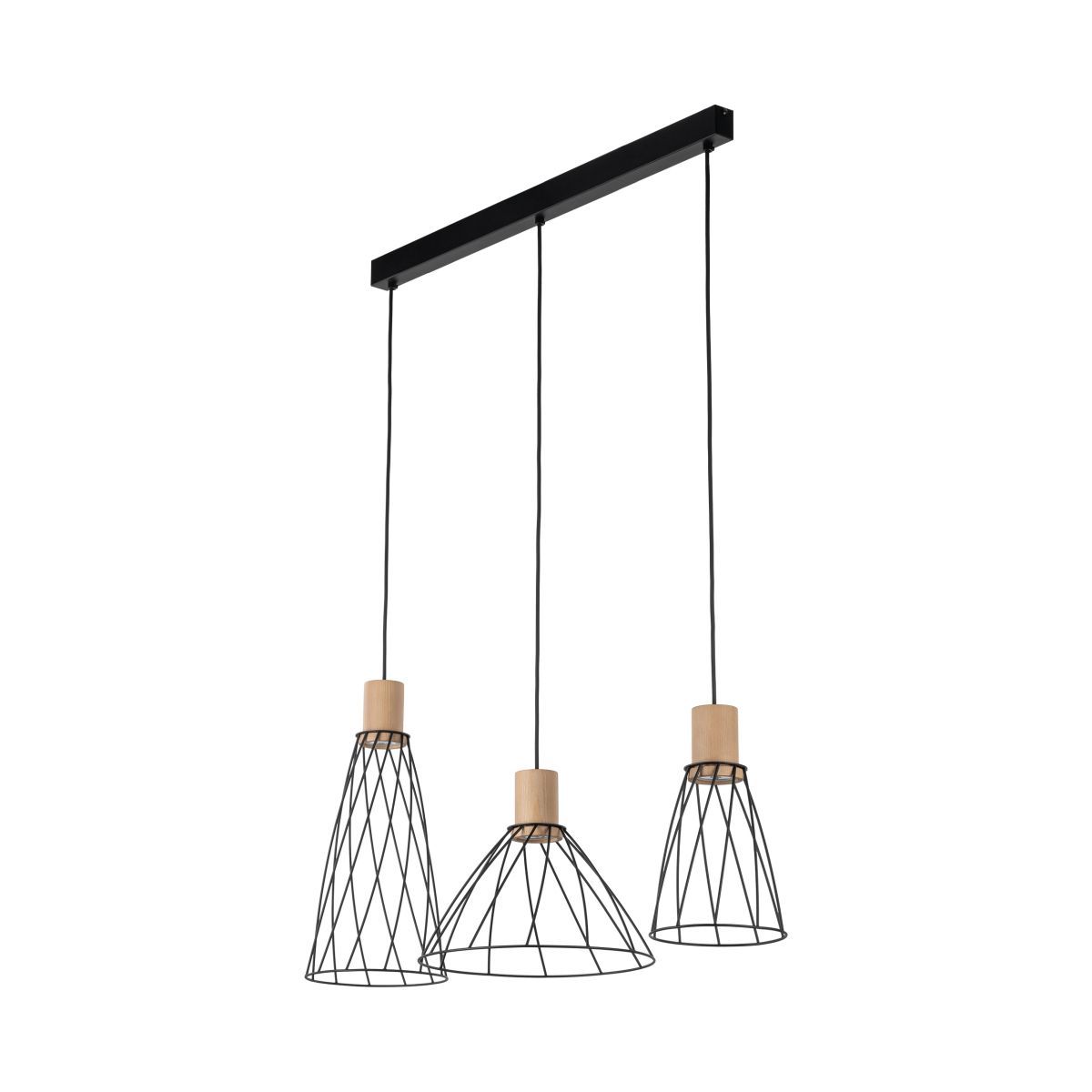 Lampă suspendată TK Lighting Modesto 3, lemn, 10158