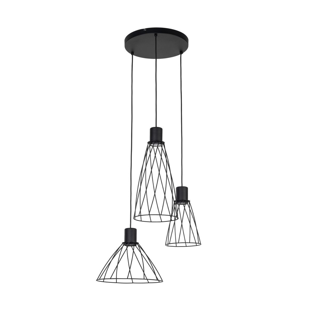 Lampă suspendată TK Lighting Modesto 3, negru, 10187