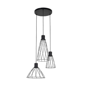 Lampă suspendată TK Lighting Modesto 3, negru, 10187