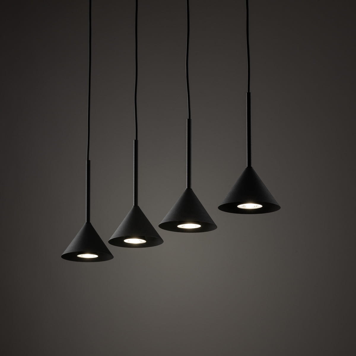 Lustră TK Lighting Cono 4, negru, 4 x GU10, 10305