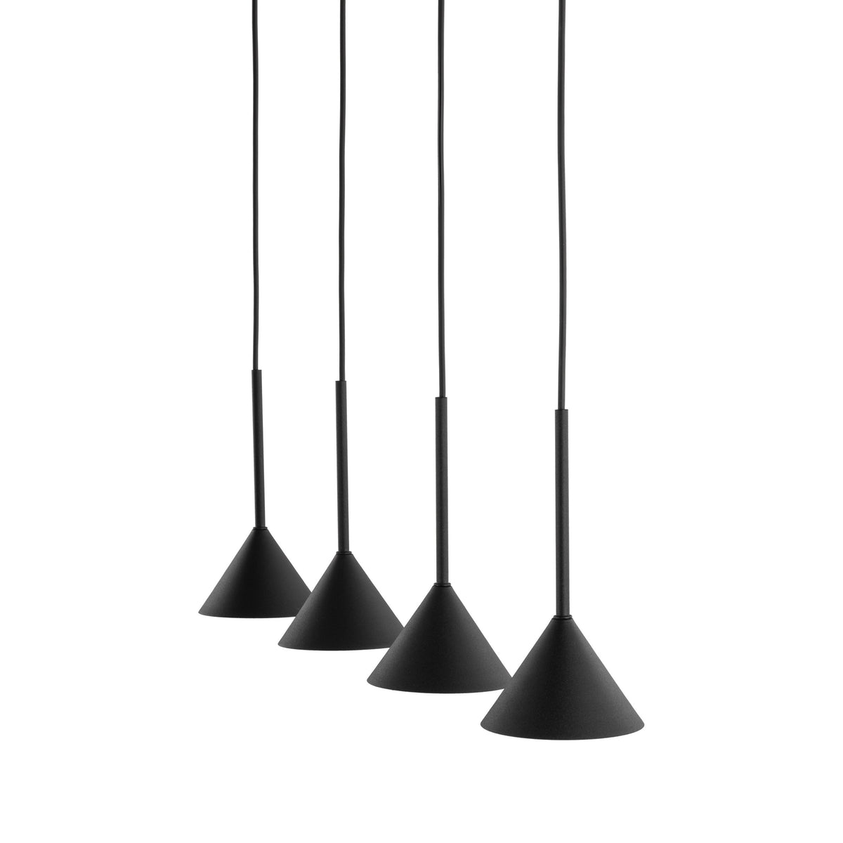 Lustră TK Lighting Cono 4, negru, 4 x GU10, 10305