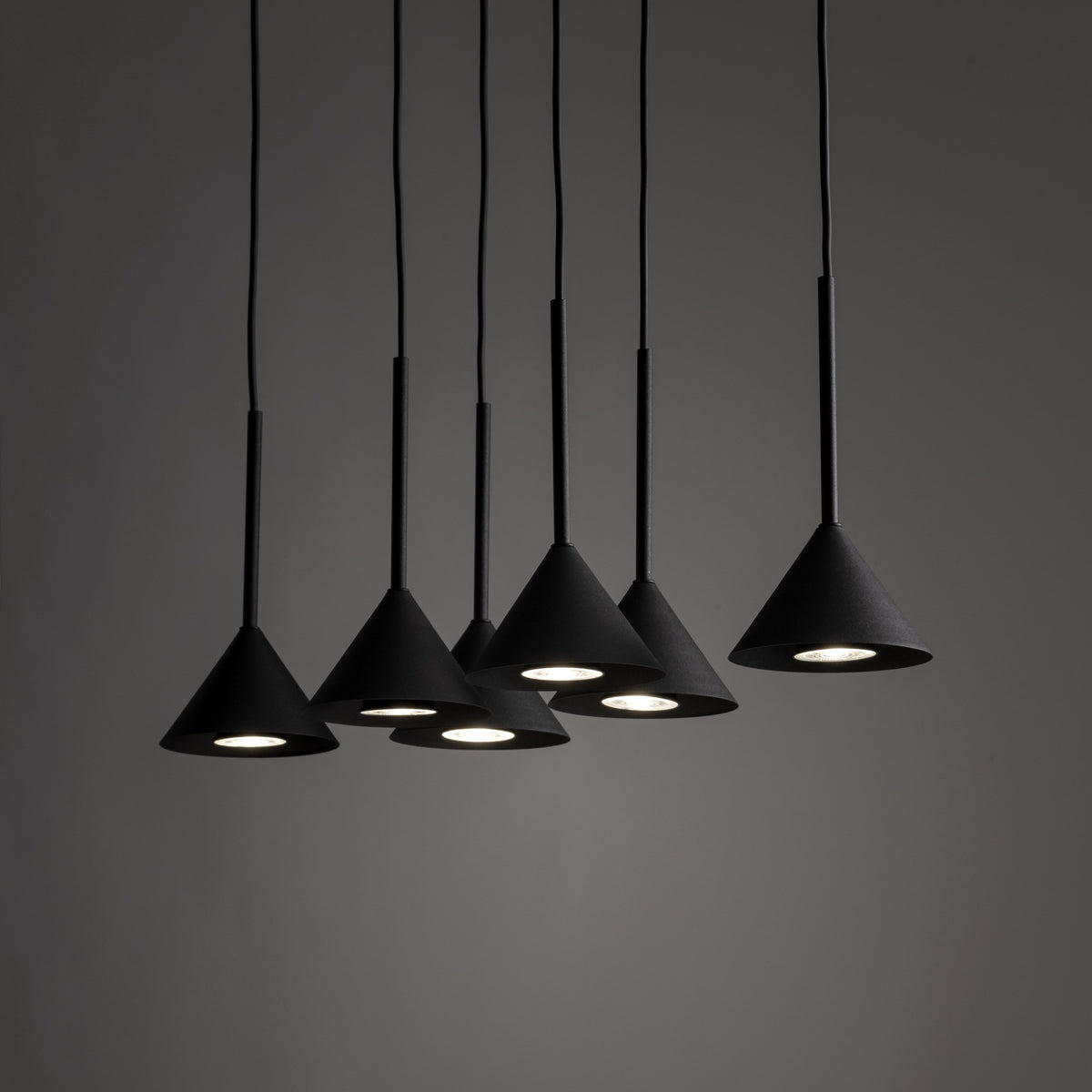 Lustră TK Lighting Cono 6, negru, 6 x GU10, 10306
