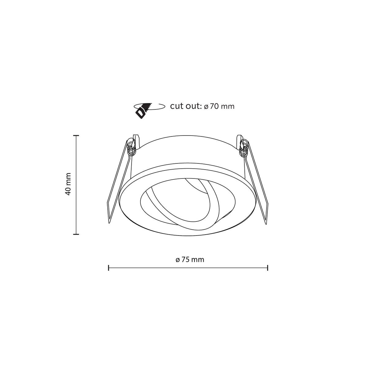 Plafonieră de exterior TK Lighting Aura, negru, 10571