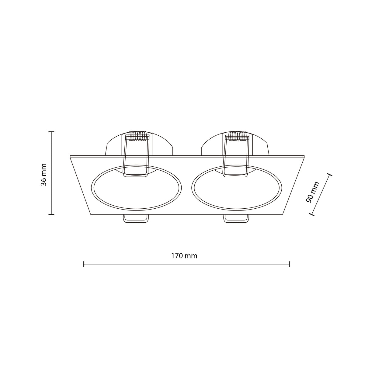 Plafonieră de exterior TK Lighting Prisma Duo, alb, 2 x GU10, 10580