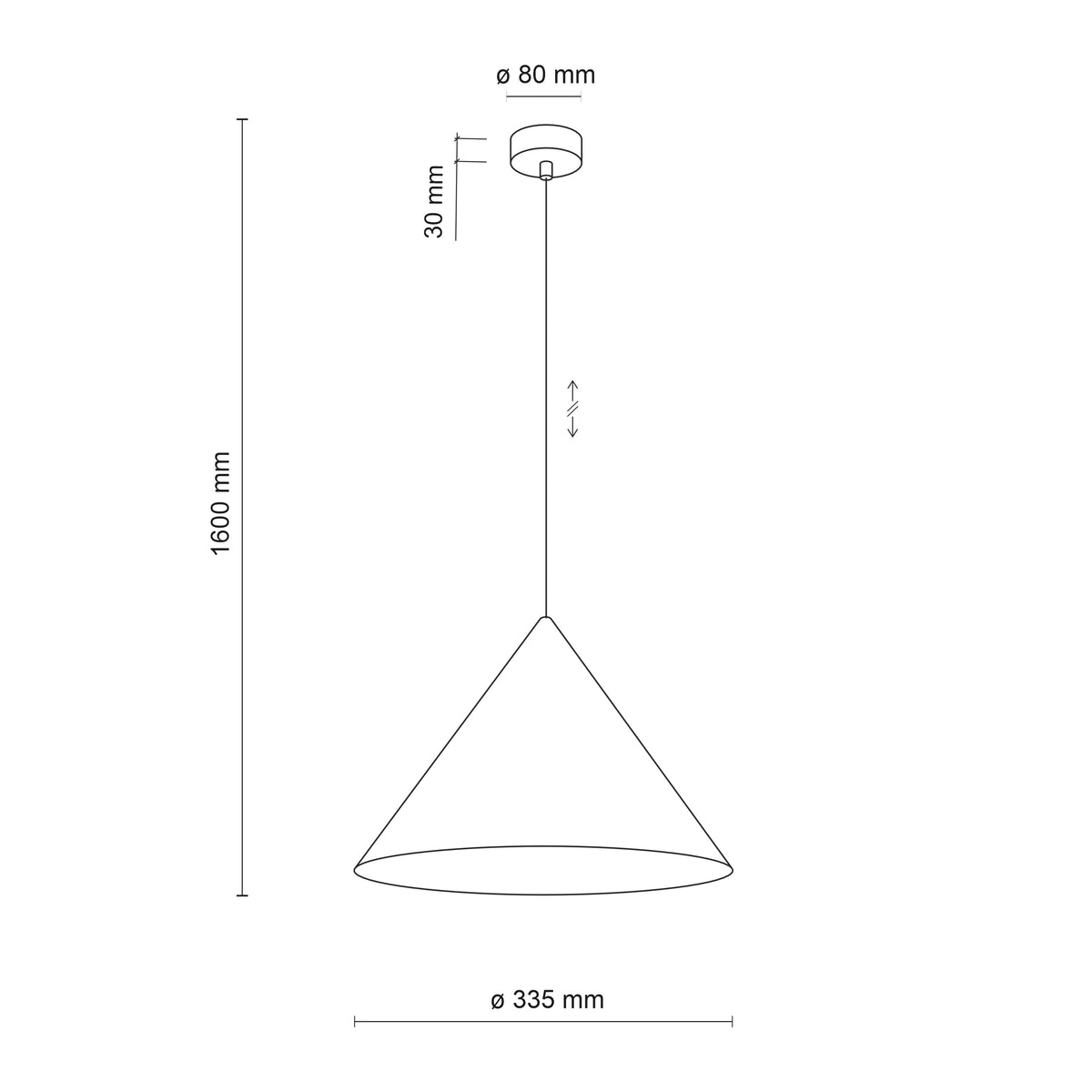 Pendul TK Lighting Cono L, nisip, 10621
