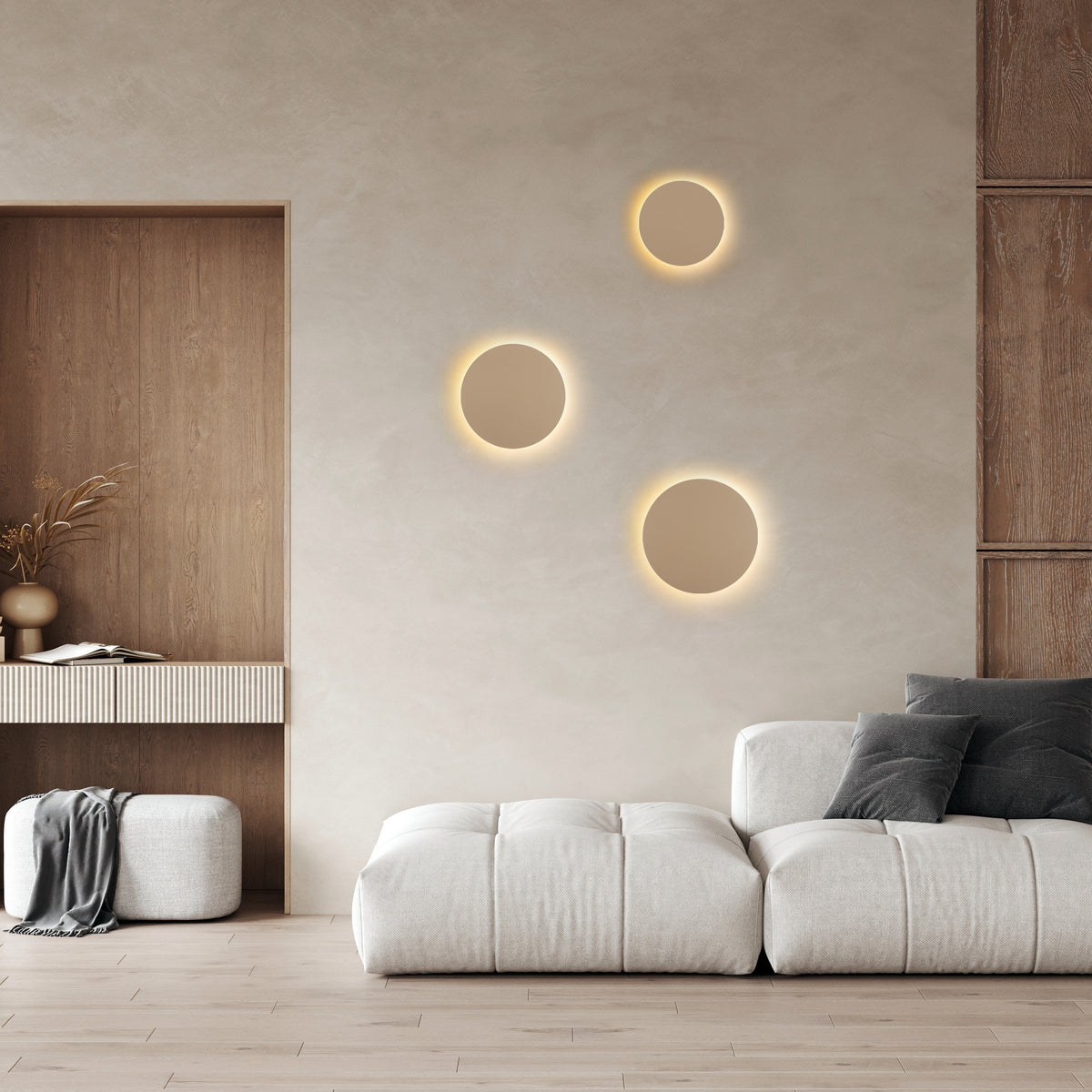 Aplică TK Lighting Luna 300, nisip, 3 x G9 LED MAX 8W, 10624