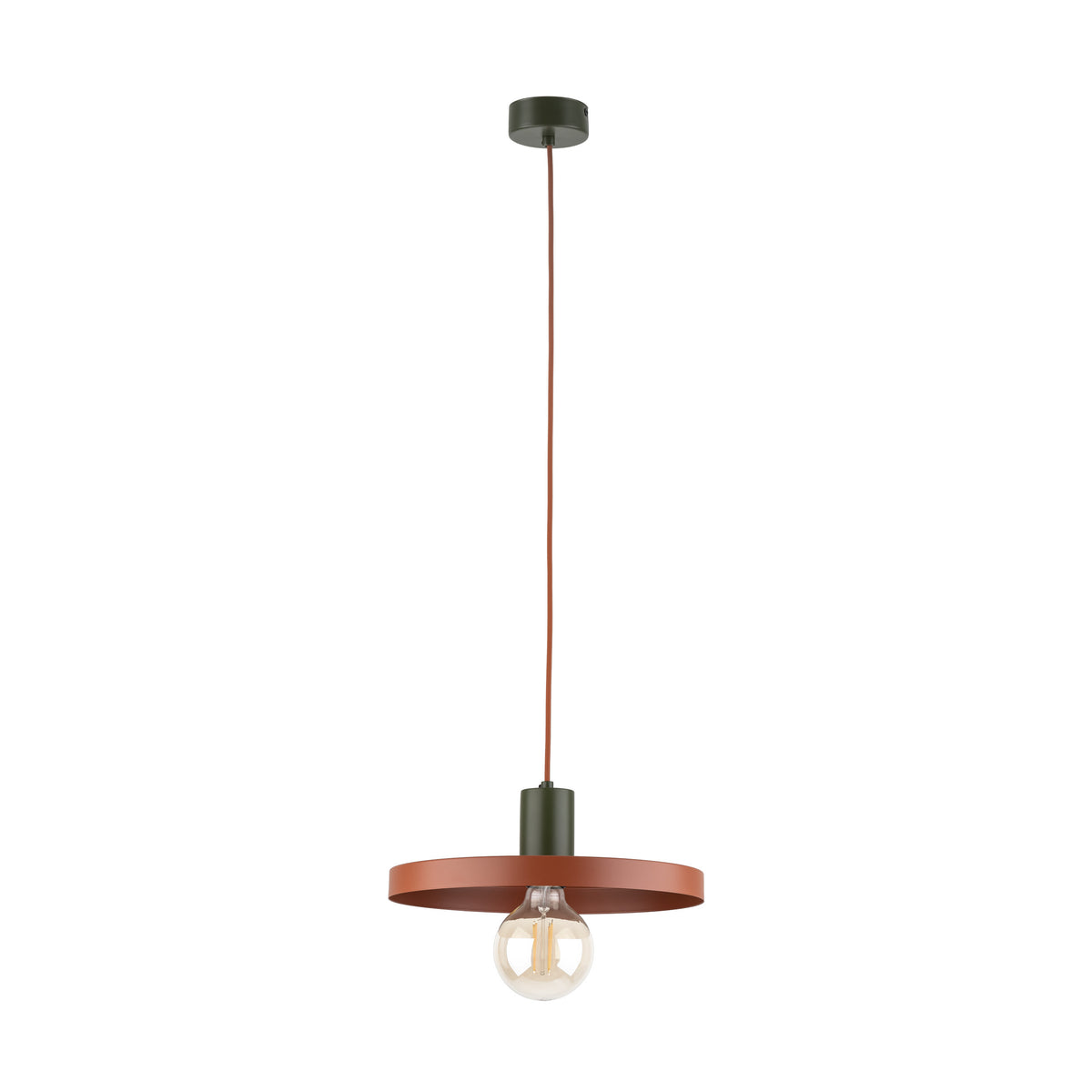 Pendul TK Lighting Sila 300, verde, cărămiziu, 10749