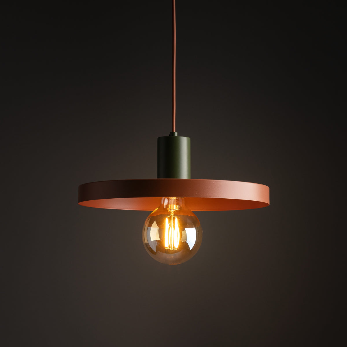 Pendul TK Lighting Sila 300, verde, cărămiziu, 10749