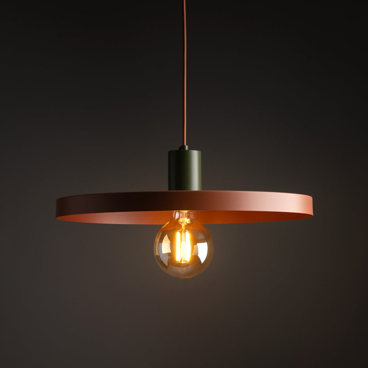 Pendul TK Lighting Sila 400, verde, cărămiziu, 10750