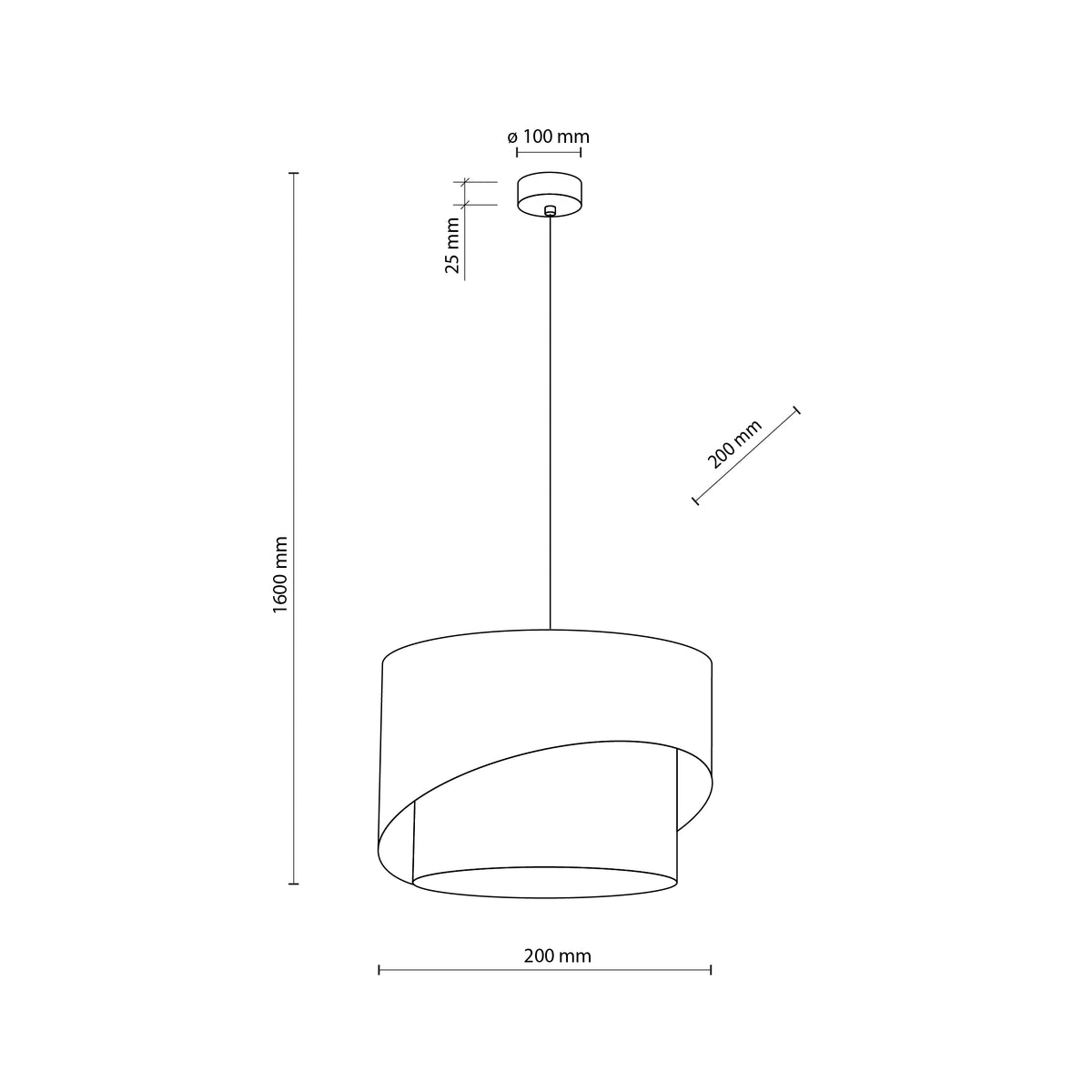 Pendul TK Lighting Elbrus 200, in, 10865