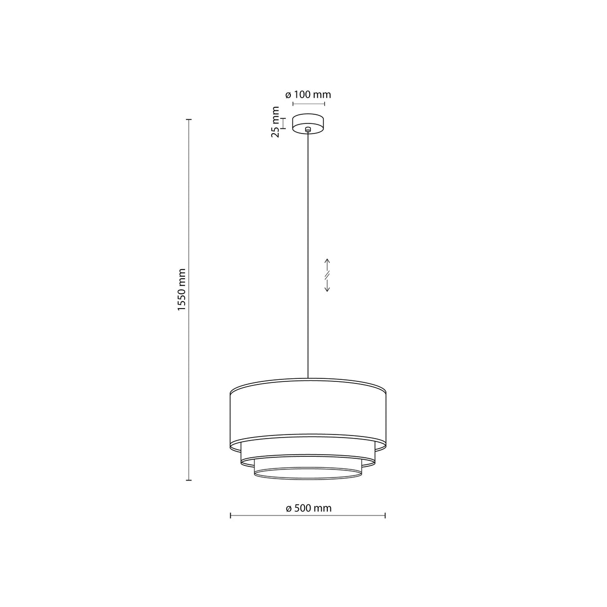 Pendul TK Lighting Trio Mix 500, 10902