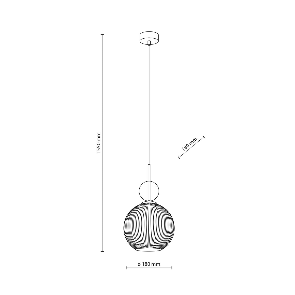 Pendul TK Lighting Sophia Big, coniac, alb, 10931
