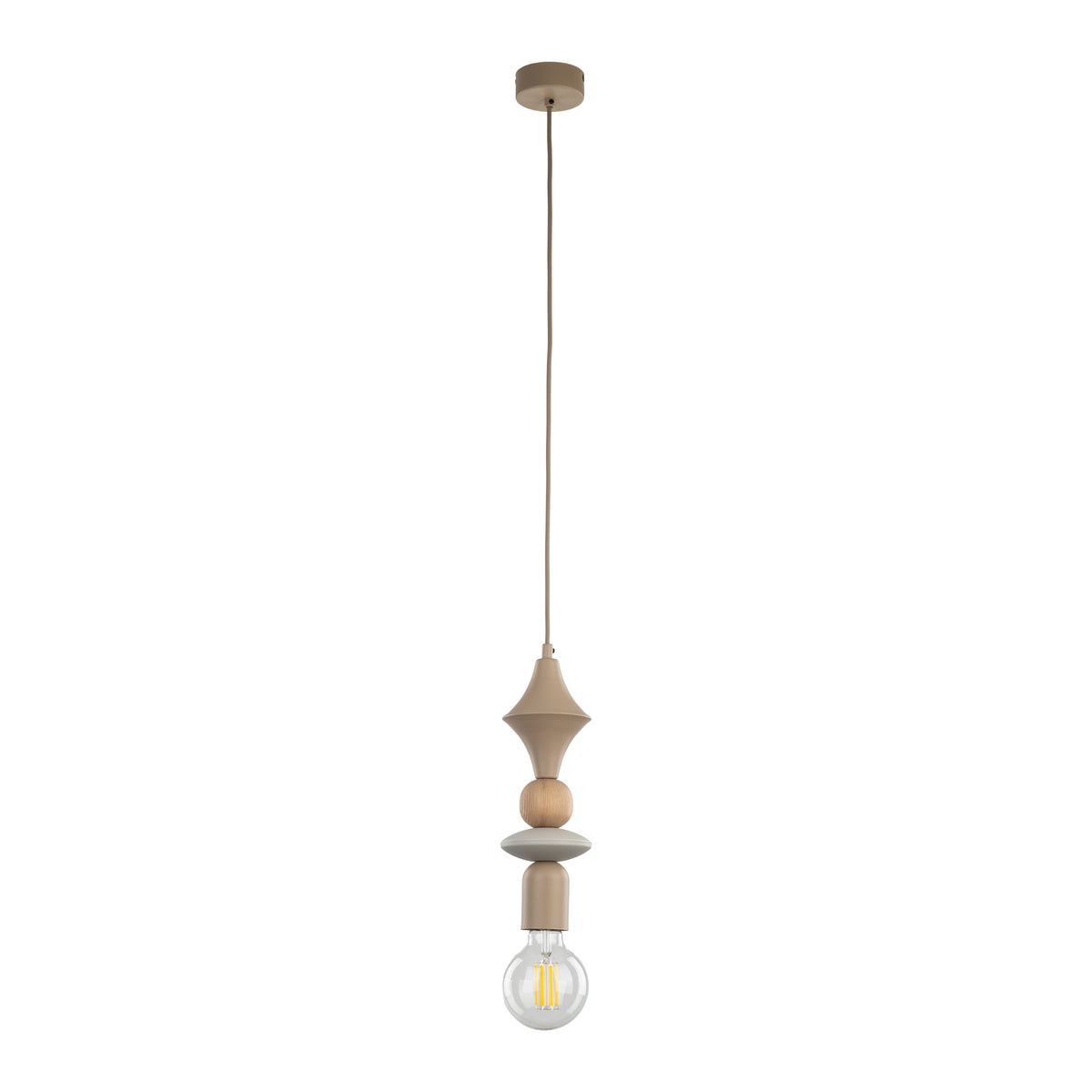 Pendul TK Lighting Tower, nisip, lemn, 10959