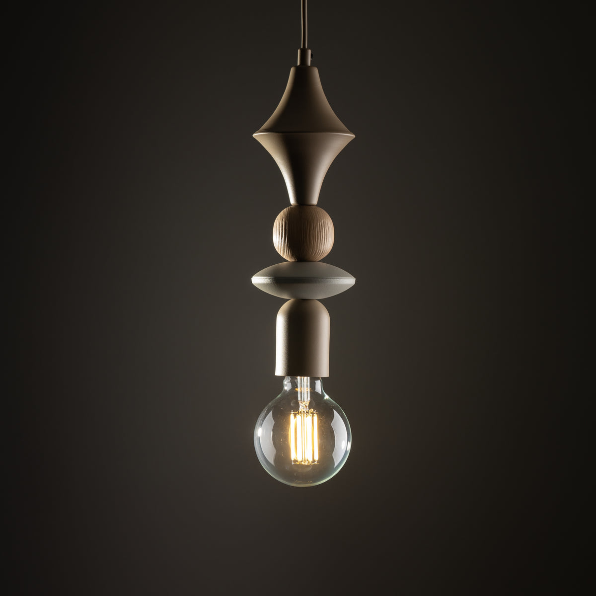Pendul TK Lighting Tower, nisip, lemn, 10959