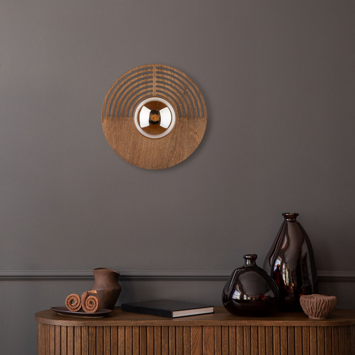 Aplică TK Lighting Lunar 300, lemn, 11014