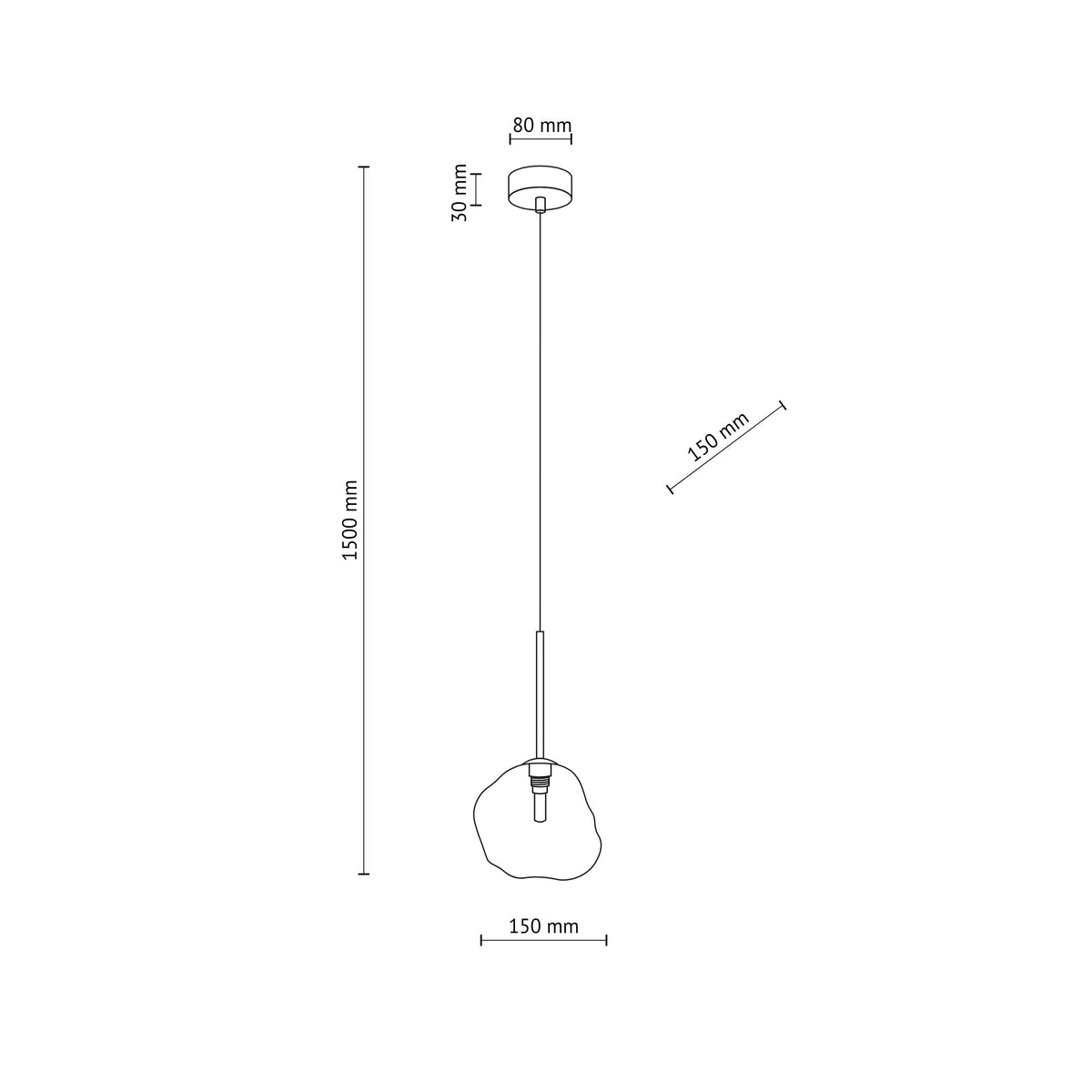 Pendul TK Lighting Lava, maro, 11025