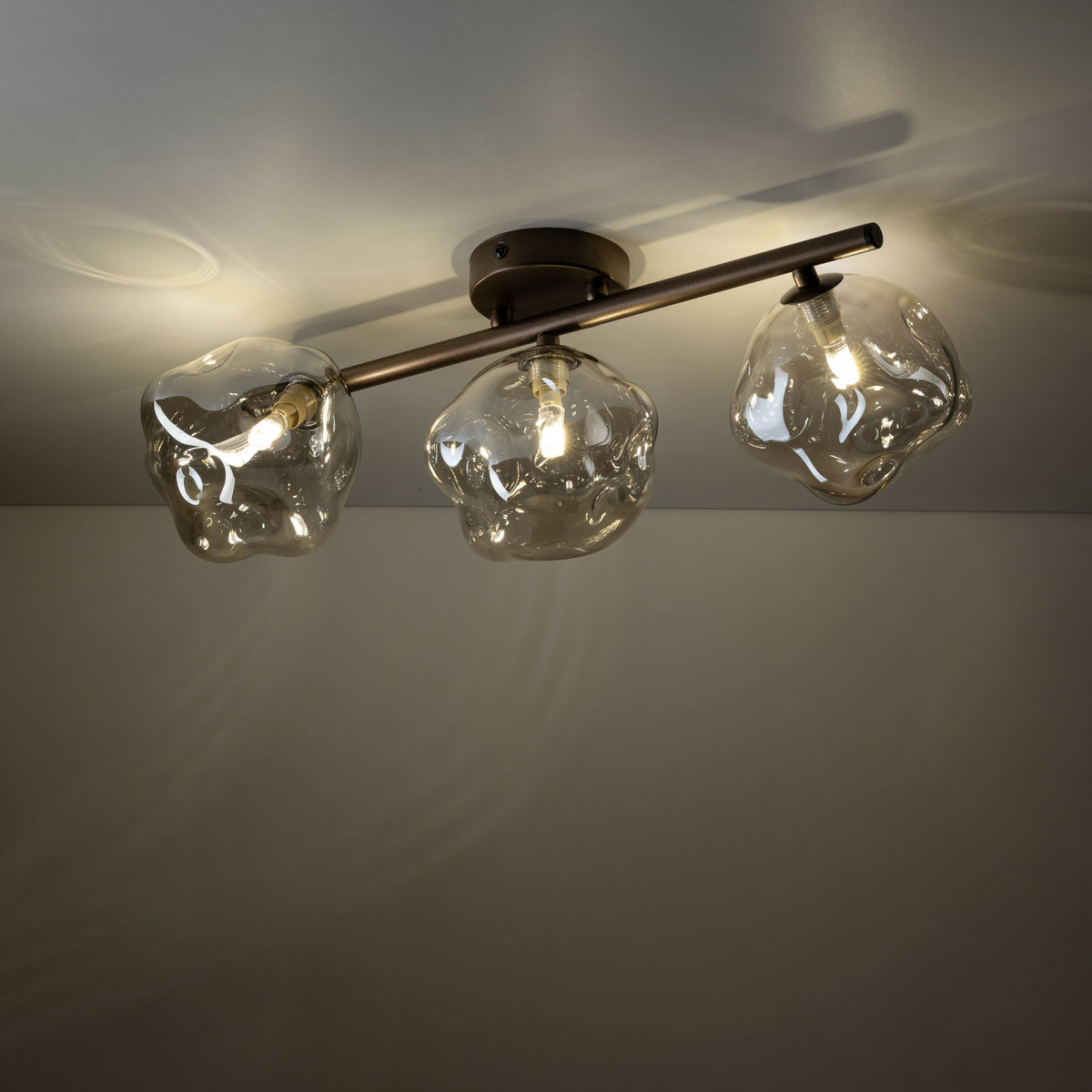 Plafonieră TK Lighting Lava, maro, 3 x G9, 11035