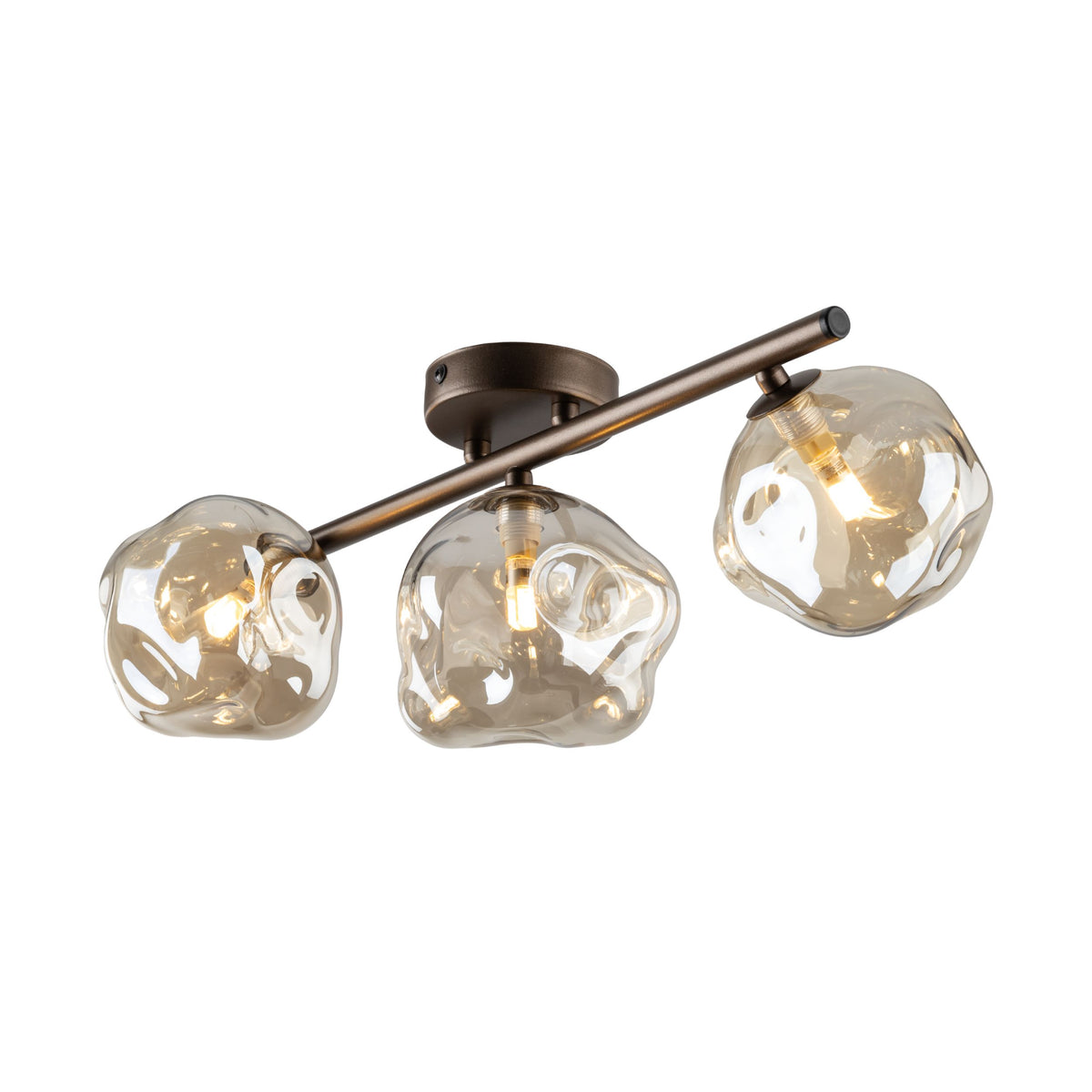 Plafonieră TK Lighting Lava, maro, 3 x G9, 11035