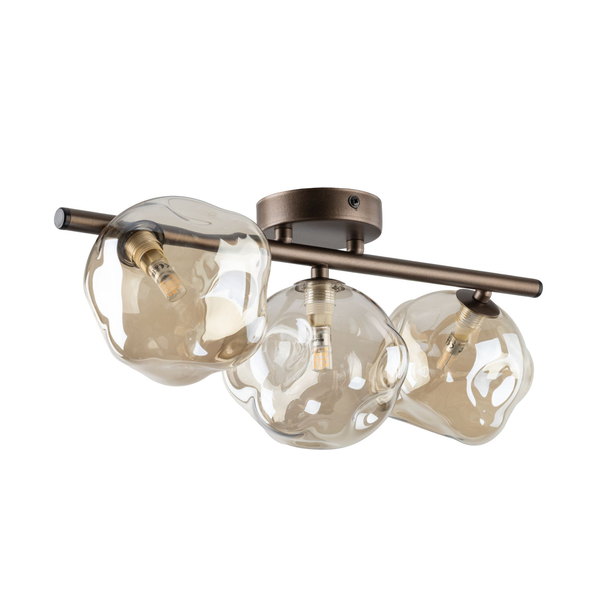 Plafonieră TK Lighting Lava, maro, 3 x G9, 11035