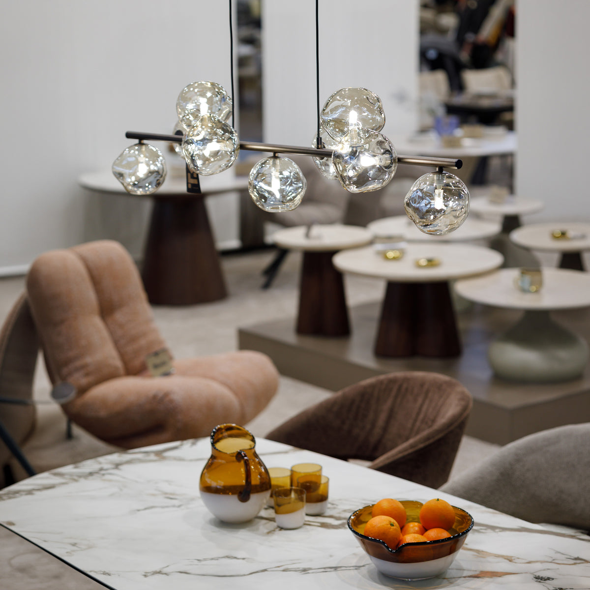 Lustră TK Lighting Lava, maro, 9 x G9, 11037