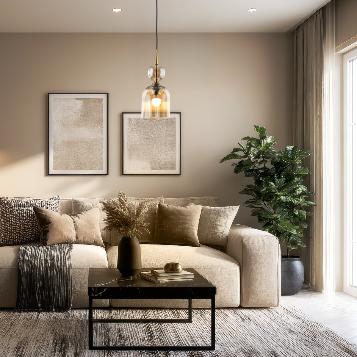 Pendul TK Lighting Sophia, coniac, 11039