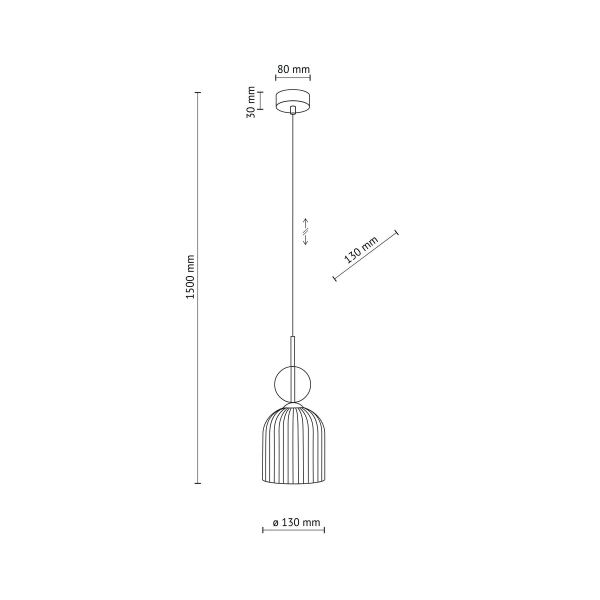 Pendul TK Lighting Sophia, coniac, 11039