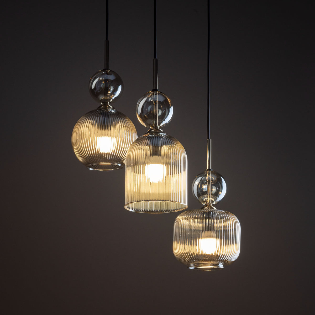 Lustră TK Lighting Sophia, coniac, 3 x E14, 11041