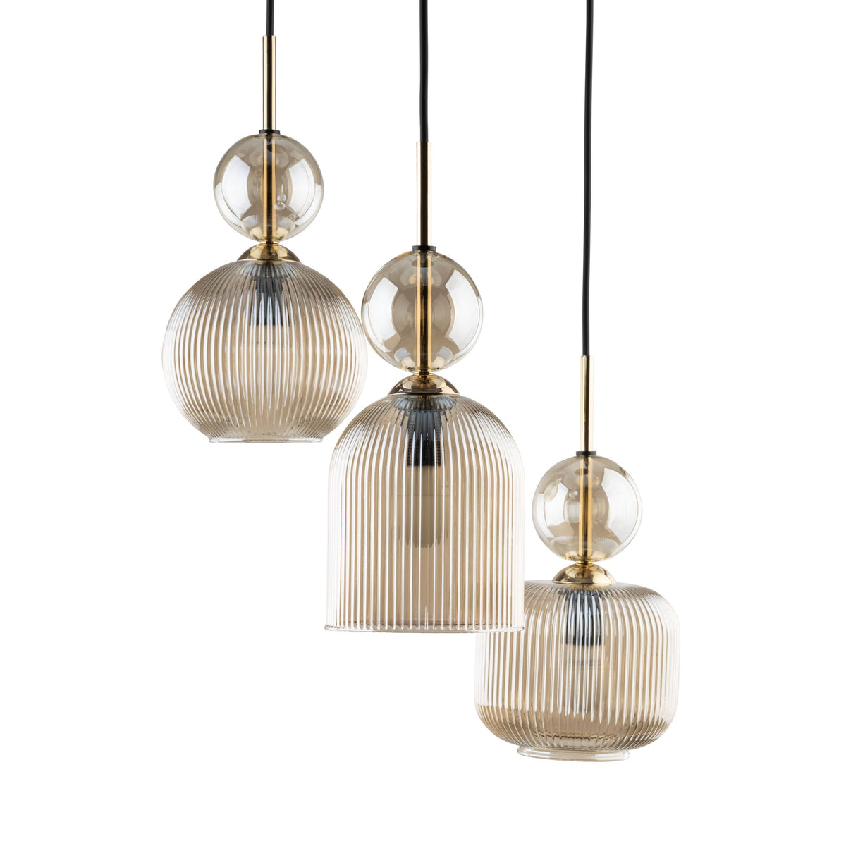 Lustră TK Lighting Sophia, coniac, 3 x E14, 11041