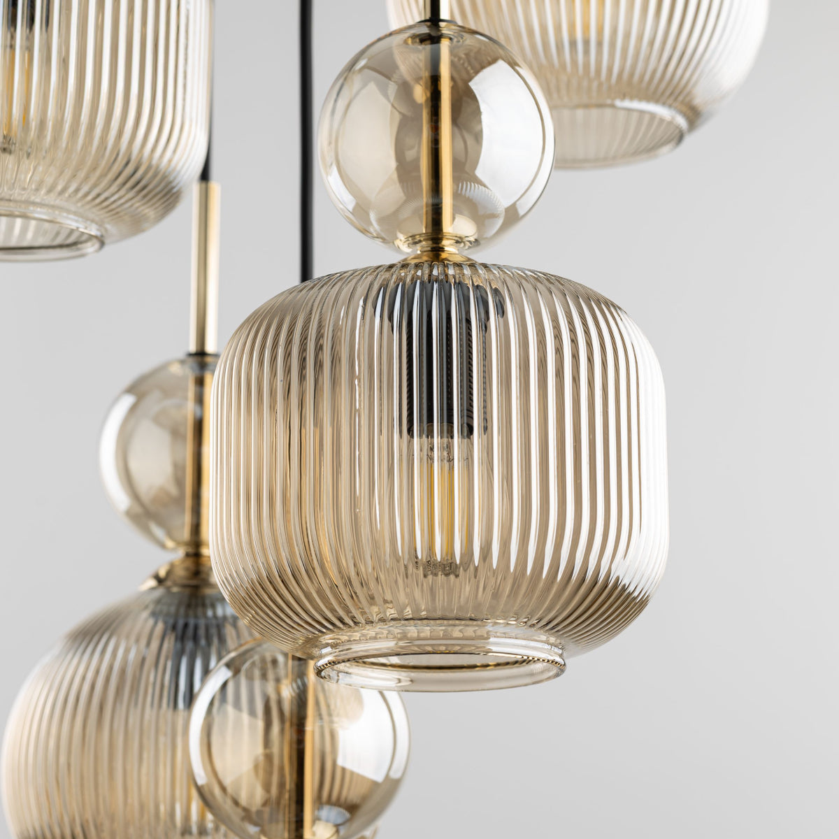 Lustră TK Lighting Sophia, coniac, 5 x E14, 11043
