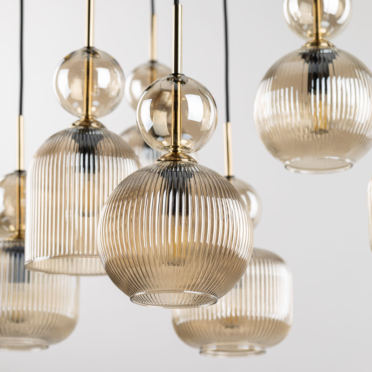 Lustră TK Lighting Sophia, coniac, 5 x E14, 11043
