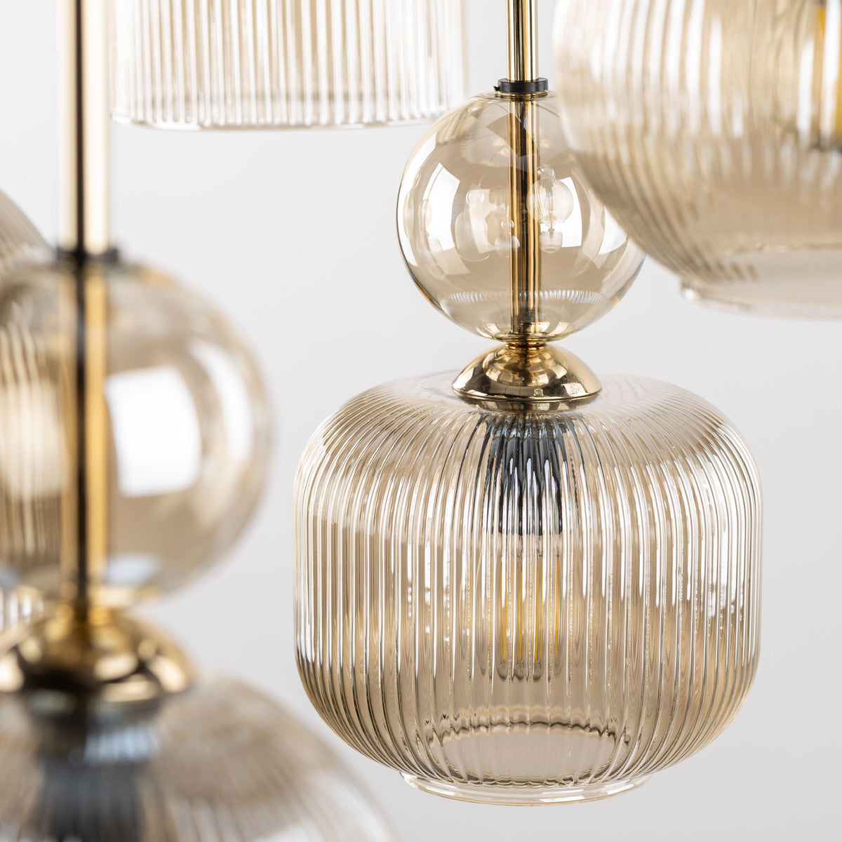 Lustră TK Lighting Sophia, coniac, 5 x E14, 11043
