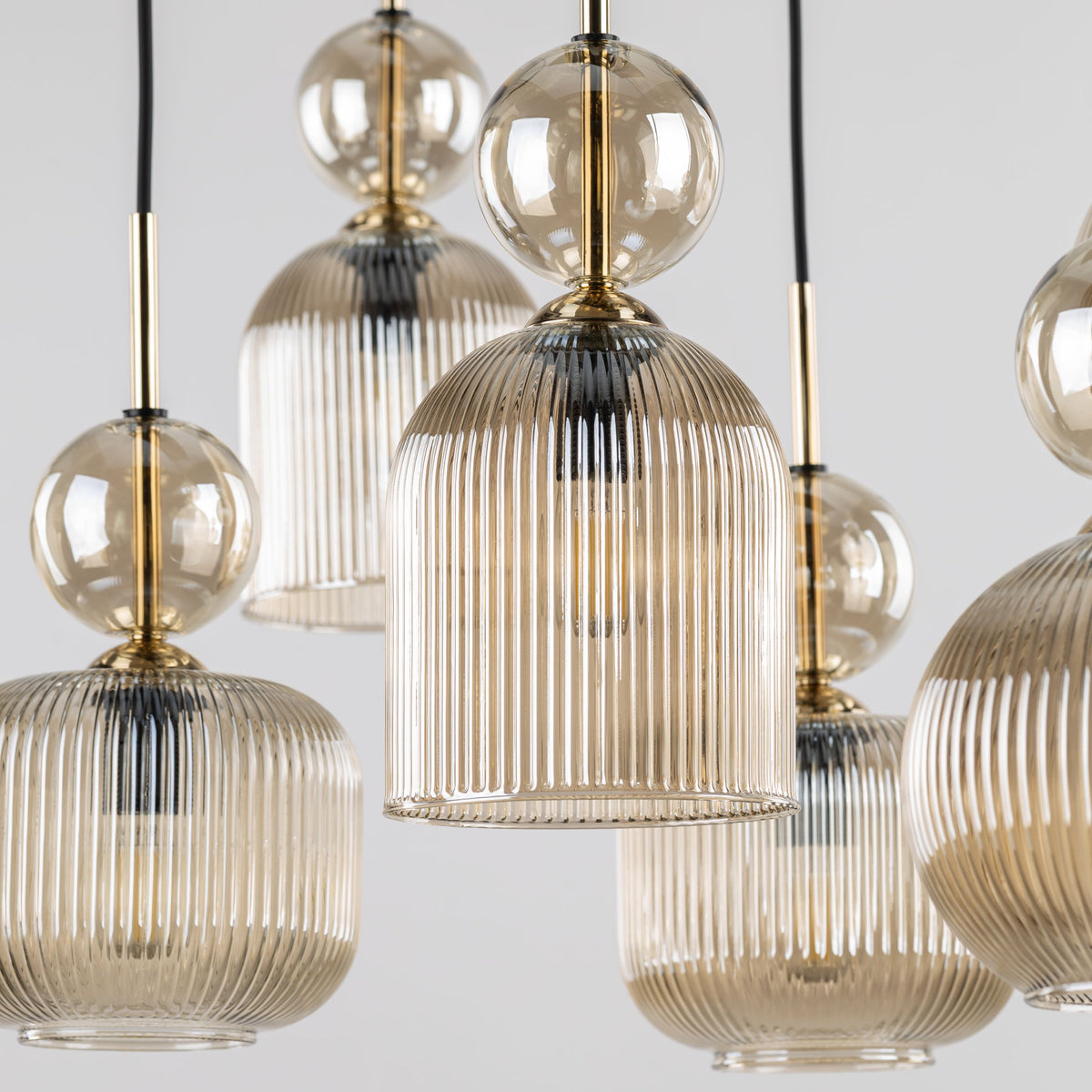 Lustră TK Lighting Sophia, coniac, 5 x E14, 11043