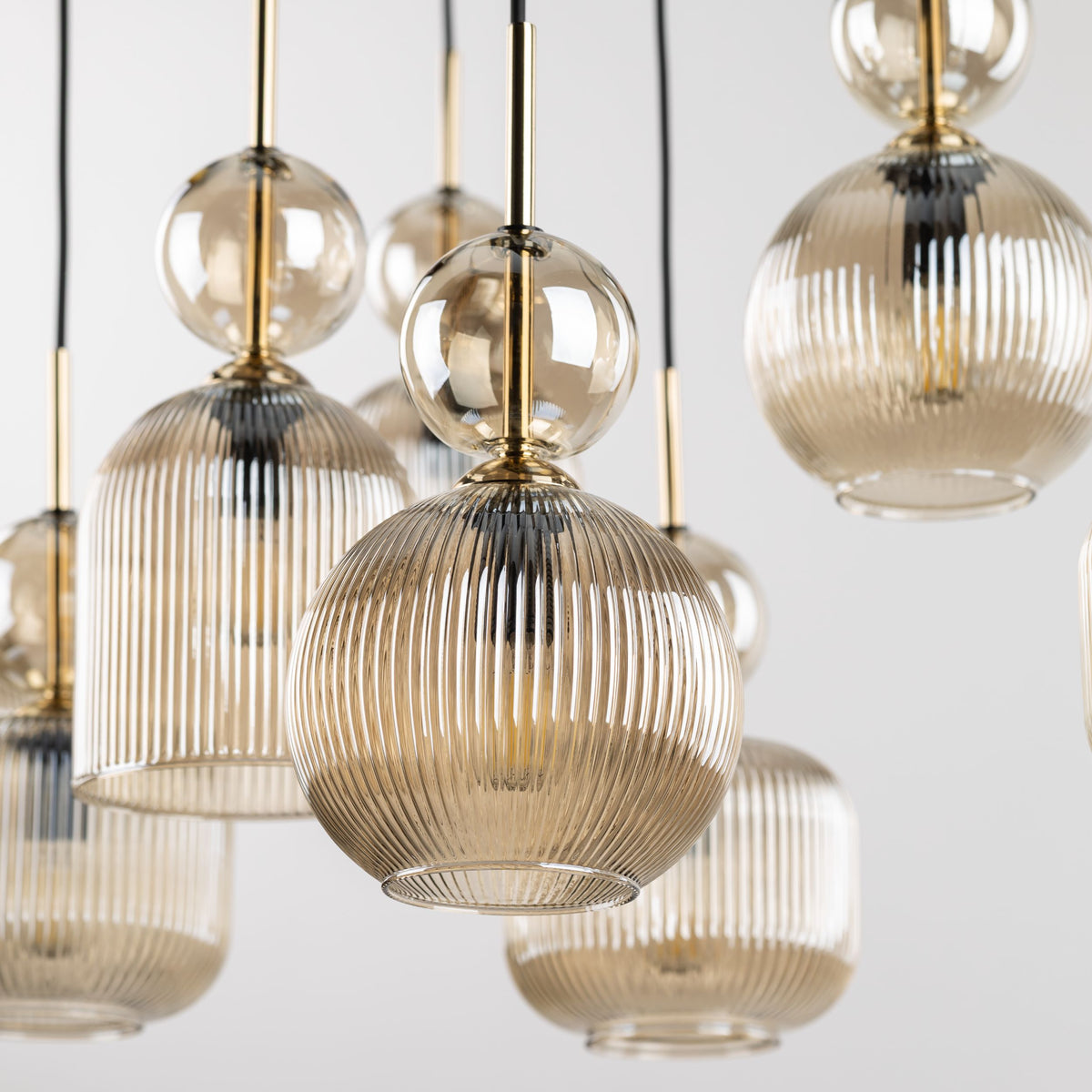 Lustră TK Lighting Sophia, coniac, 8 x E14, 11045