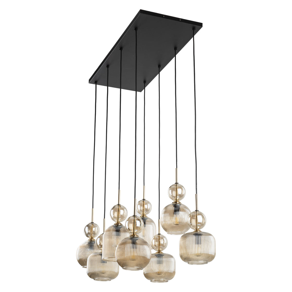 Lustră TK Lighting Sophia, coniac, 8 x E14, 11045