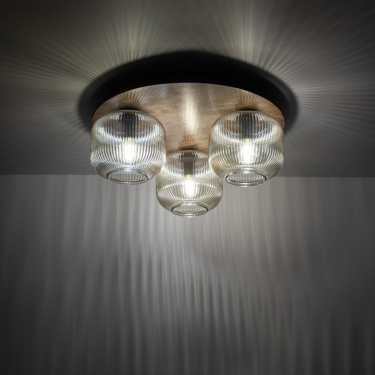 Plafonieră TK Lighting Salvia, maro, 3 x E14, 11068
