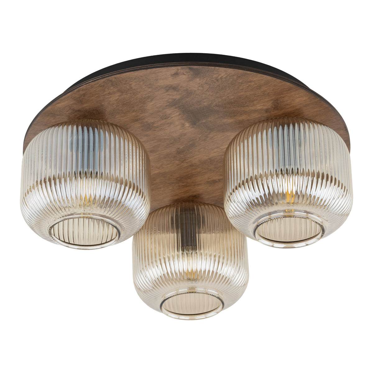 Plafonieră TK Lighting Salvia, maro, 3 x E14, 11068
