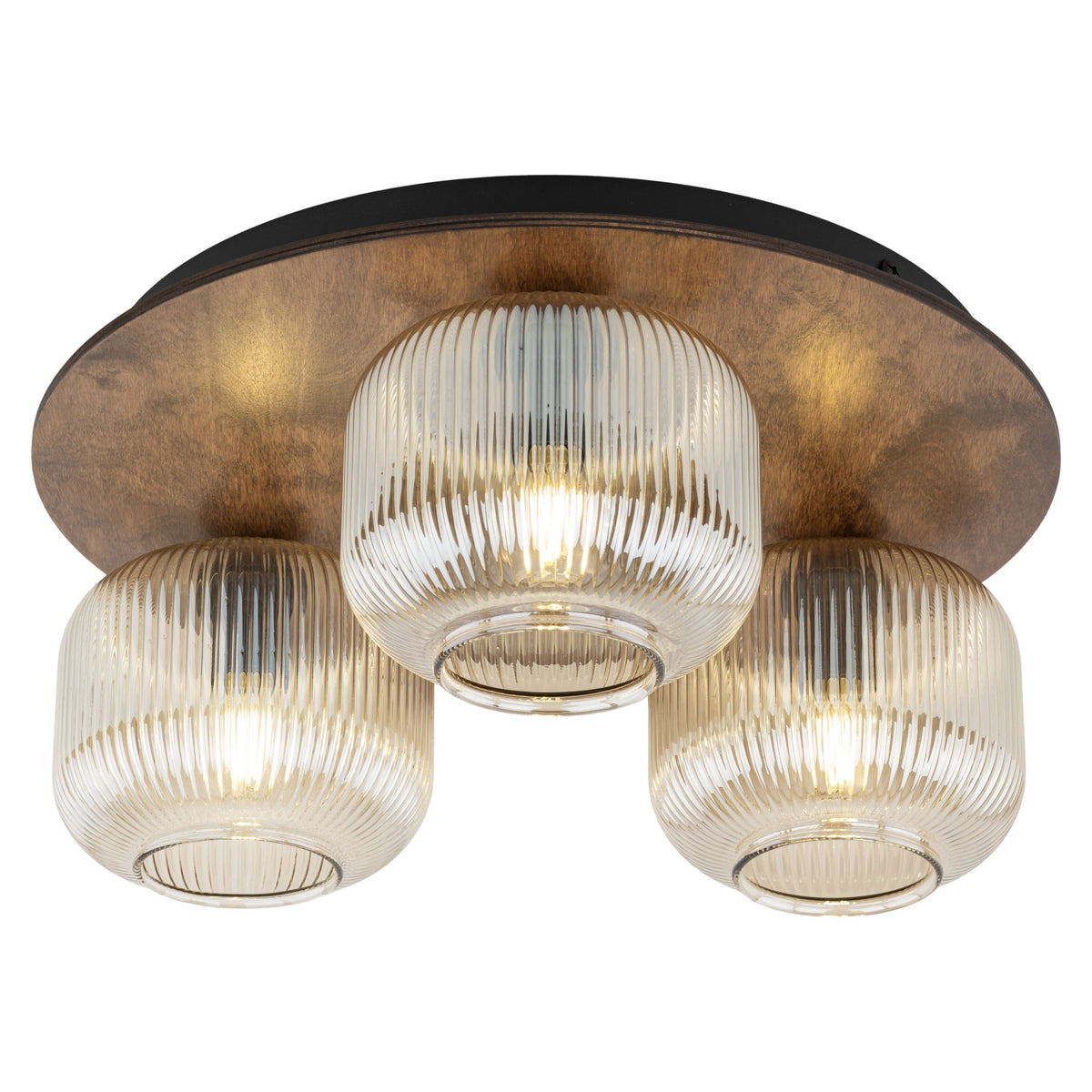 Plafonieră TK Lighting Salvia, maro, 3 x E14, 11068